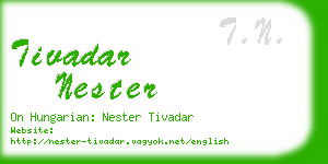 tivadar nester business card